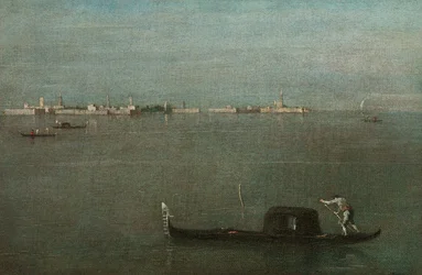 Gondoler på lagunen (Grå lagune)